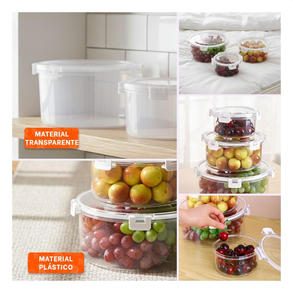 Recipientes Plasticos para Guardar Sobras y Snacks Transparente YLigas Regalo
