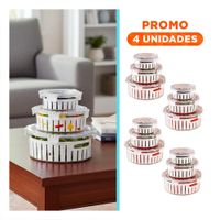 Pack4 Tazon Funcional para Escurrir Preparaciones Caseras Transparente
