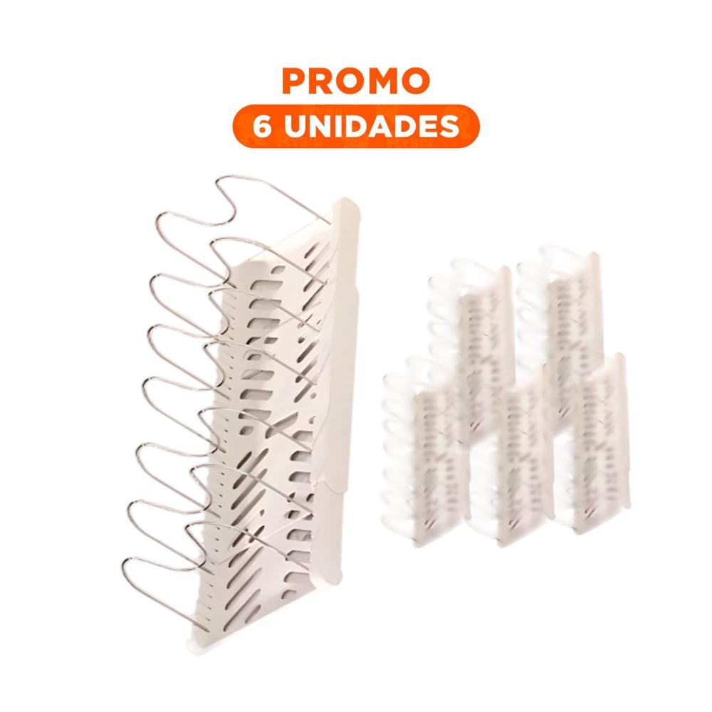 Pack6 Estante Protector para Mesa y Guardado de Ollas Tapas y Sartenes Blanco YRegalo Sticker
