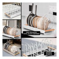 Soporte Protector Blanco Borde Madera Mesa y Guardado con Comodidad y Orden YLigas Regalo