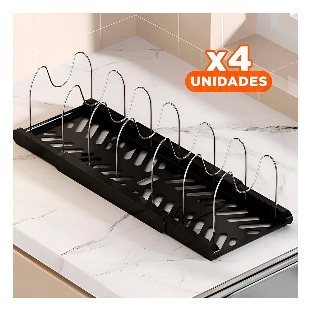 Pack4 Estante Expandible para Tapas Ollas y Sartenes y Cocina y Guardado Facil YRegalo Sticker