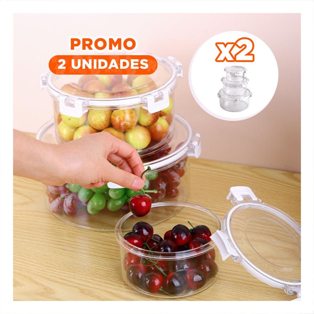 Pack2 Envases  Resistentes para Uso Diario Transparente YPapel Regalo