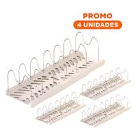Pack4 Base Protector para Mesa y Guardado de Ollas Tapas y Sartenes Blanco Comodo