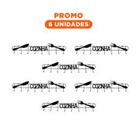 Pack6 Perchero de Cocina Negro con Ganchos para Uso Diario YRegalo Sticker