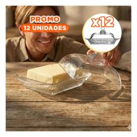 Pack12 Dispensador Practico para Mantequilla Transparente Cocina Funcional