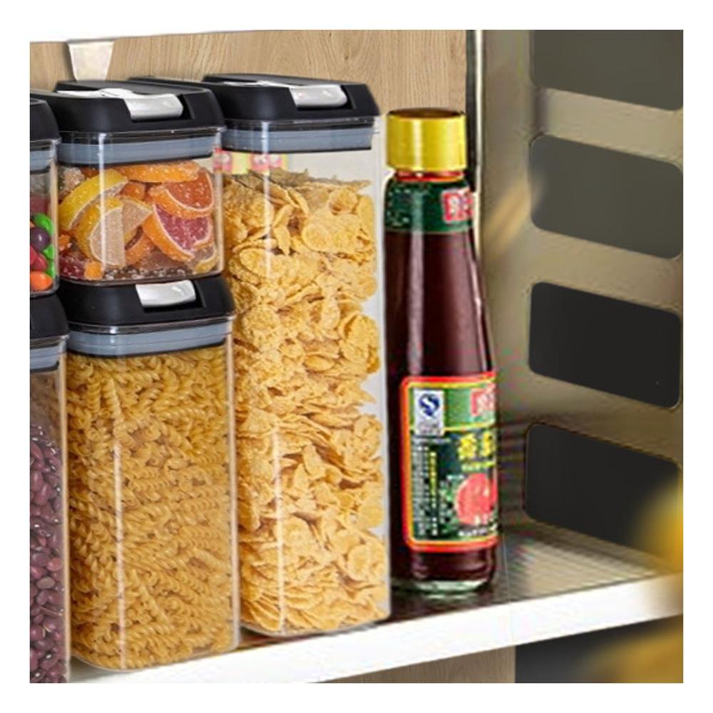 Frasco Acrilico Con Tapa Palanca Negro 1900ml Hermetico