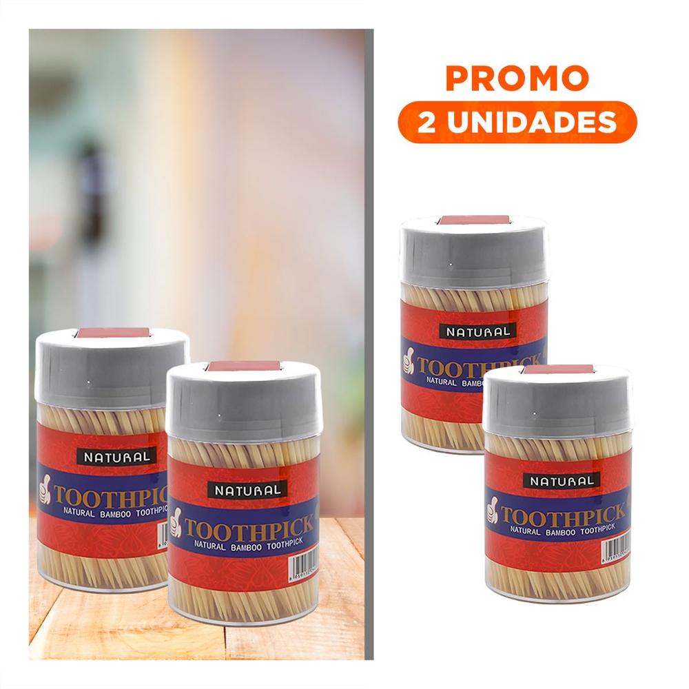 Pack2 Dispensador de Color Blanco Pack de 2 para Palitos Mondadientes Elegante YRegalo Sticker