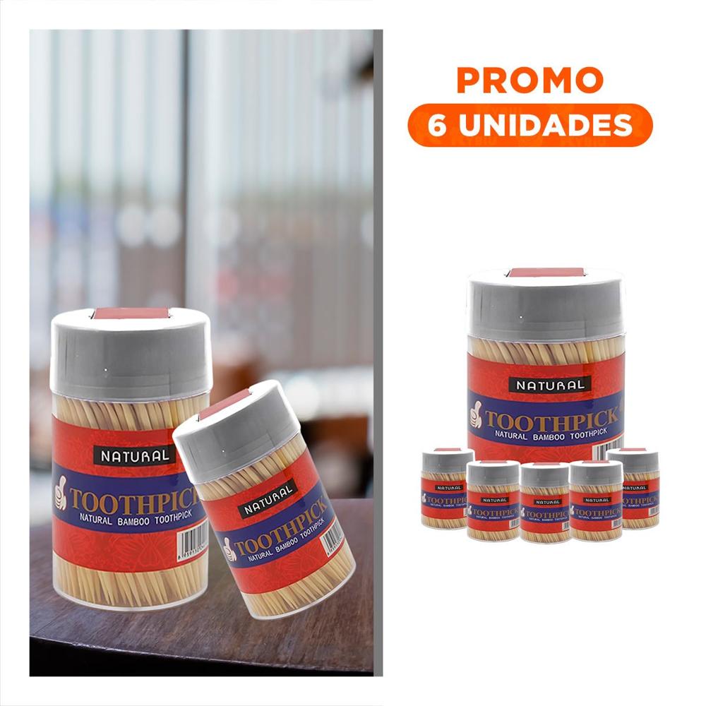 Pack6 Contenedor de Mesa de Color Blanco Set de 2 para Palitos Mondadientes YRegalo Sticker