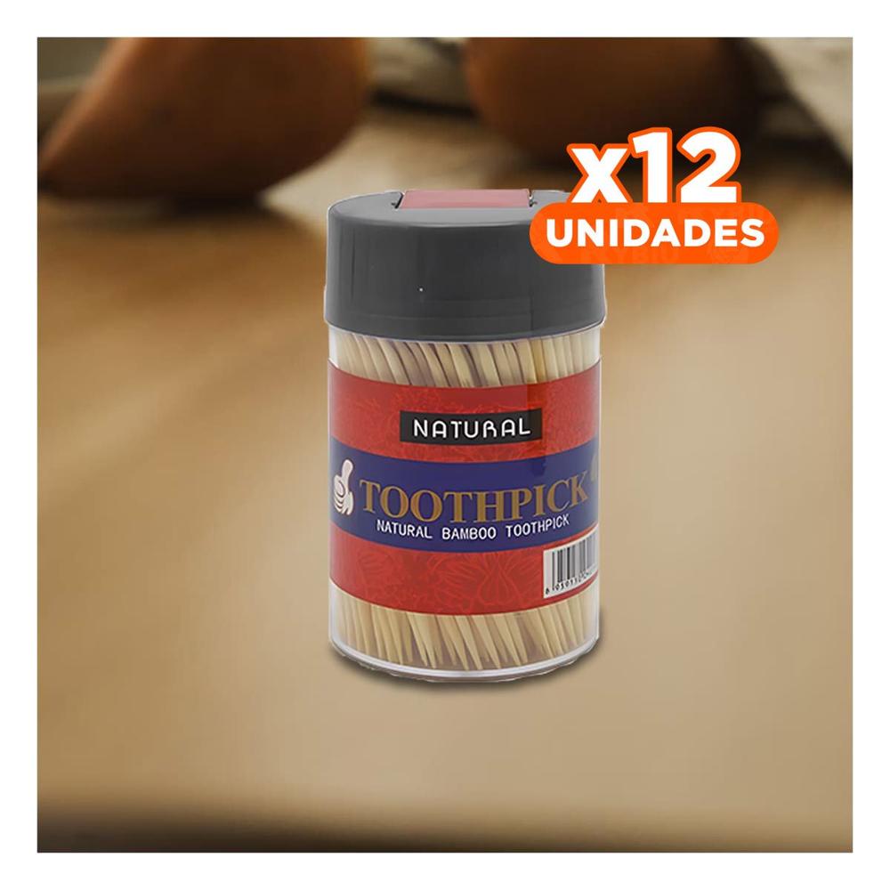 Pack12 Contenedor Clasico de Color Negro Set de 2 para Palitos Mondadientes YPapel Regalo