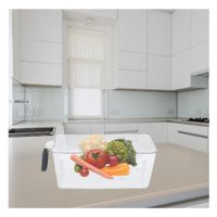Organizador Rectangular con Asa para Refrigerador en Acrilico Asa Plomo YPapel Regalo