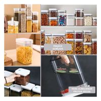 Frasco Acrilico Mantener Granos Frescos Tapa Blanca Punto Plomo 1100ml Y Ligas Regalo