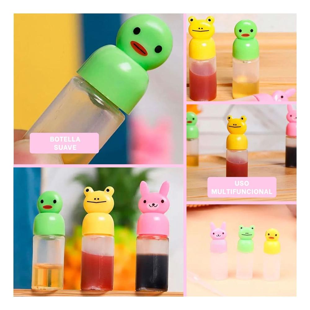 Botella Mini Cremero para Reposteria y Cocina Infantil Set 3 Y Ligas Regalo