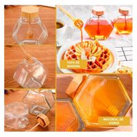 Frasco con Tapa de Madera para Cocina en Vidrio 380ml Uso Diario YLigas Regalo
