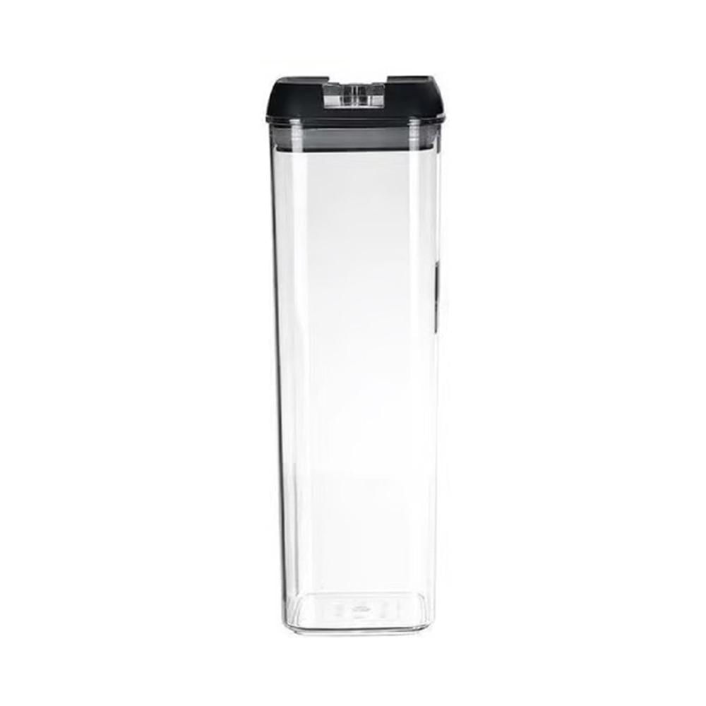 Frasco Acrilico Para Mantener Granos Frescos Tapa Palanca Negro 1900ml Y Regalo Sticker