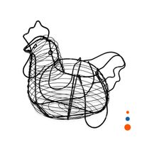 Recipiente para Huevos con Asa Negro con Detalle De Gallina Decoracion Hogar y Regalo Sticker