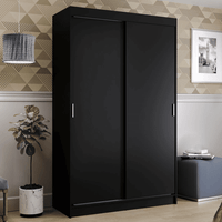 Ropero Tokio Madesa 2 Puertas Corredizas Y 2 Cajones Negro