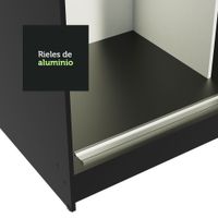 Ropero Tokio Madesa 2 Puertas Corredizas Con Espejo Negro