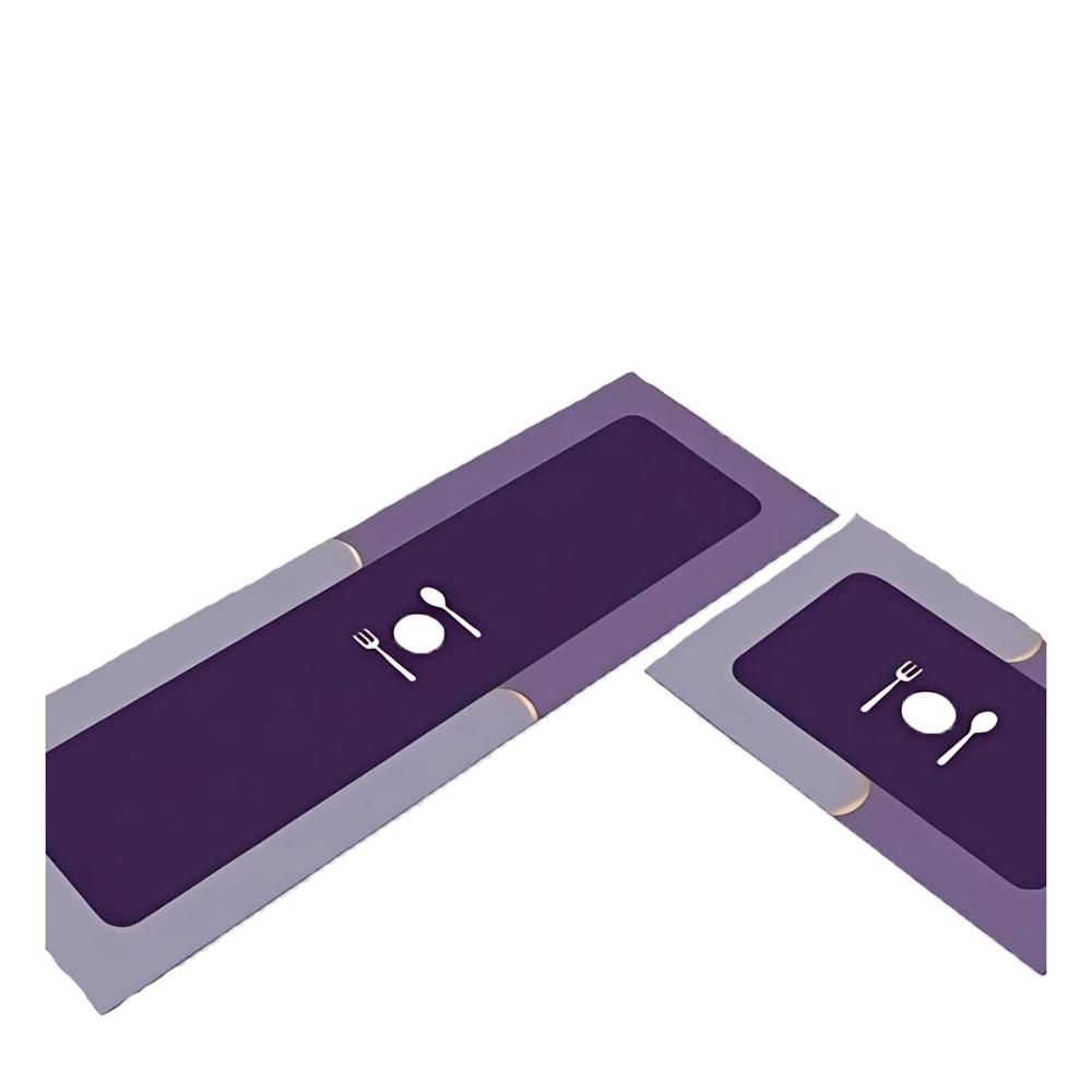 Mat de Piso Antideslizante para Cocina y Espacios del Hogar Morado Y Regalo Sticker