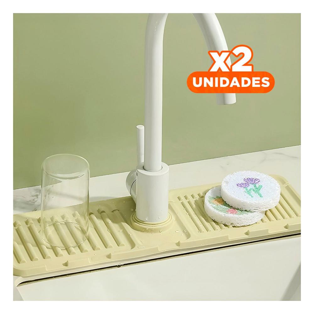 Pack2 Accesorio de Silicona para Drenaje con Rayas Plomo para Lavadero Y Papel Regalo