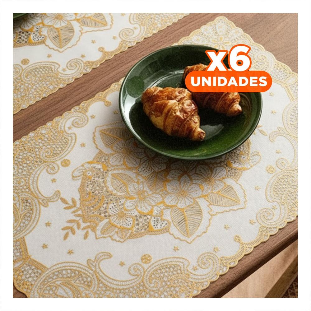 Pack6 Protector Elegante Dorado con Motivo Floral para Decoracion Festiva Y Papel Regalo