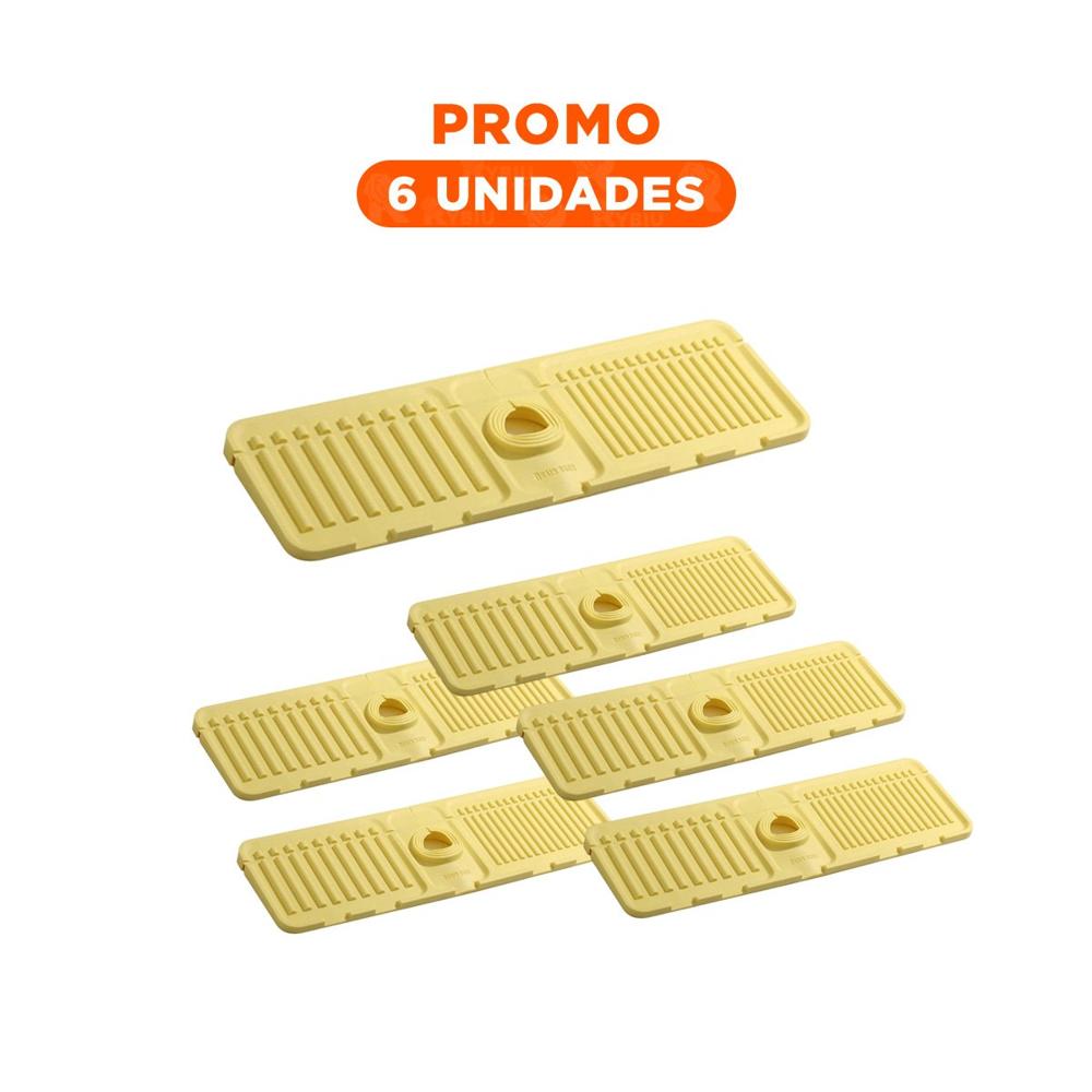 Pack6 Implemento de Drenaje para Lavadero de Silicona con Rayas para el Hogar Y Regalo Sticker