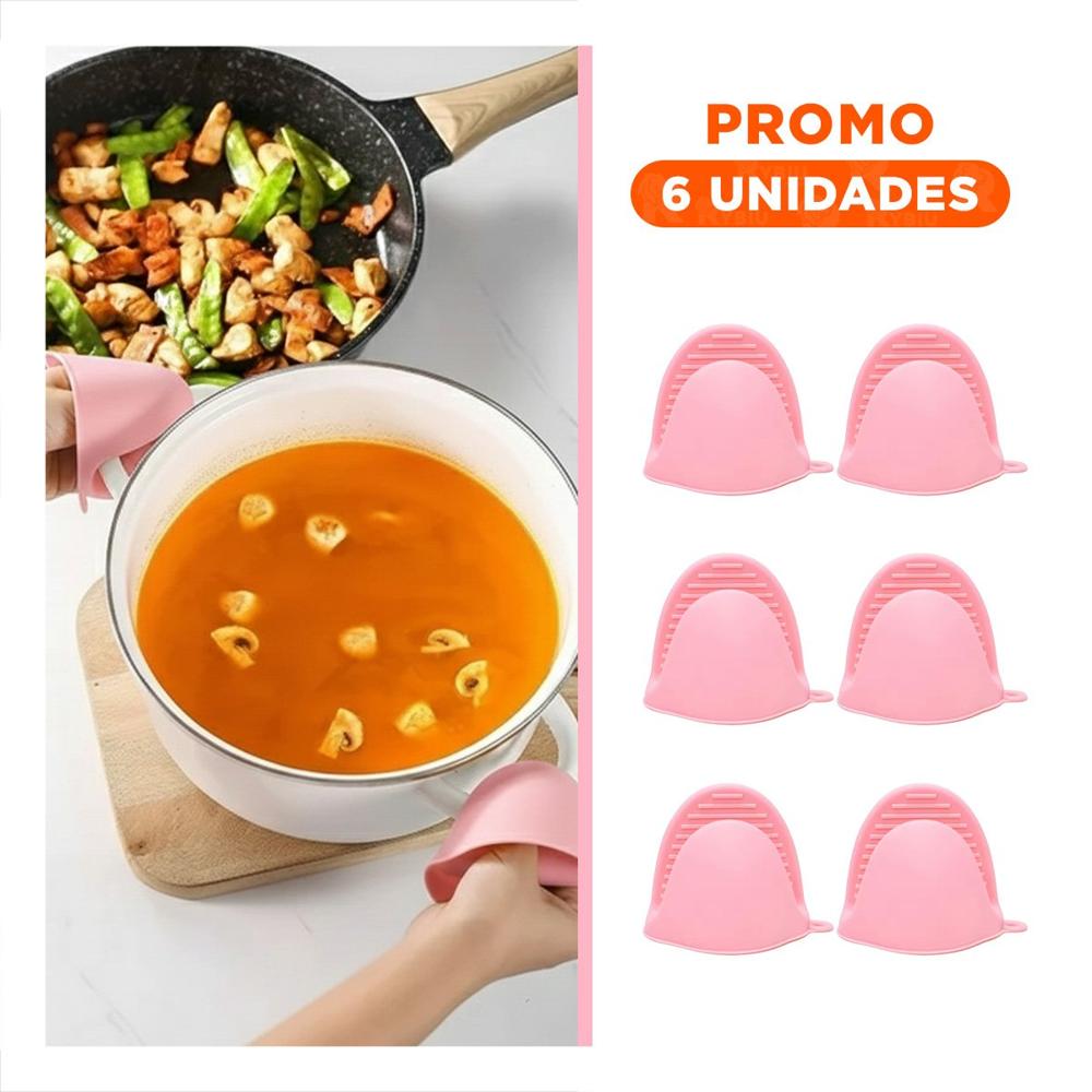 Pack6 Protecciones Cubiertas de Silicona Rosado para Preparar 7.3x9.5cm Y Regalo Sticker