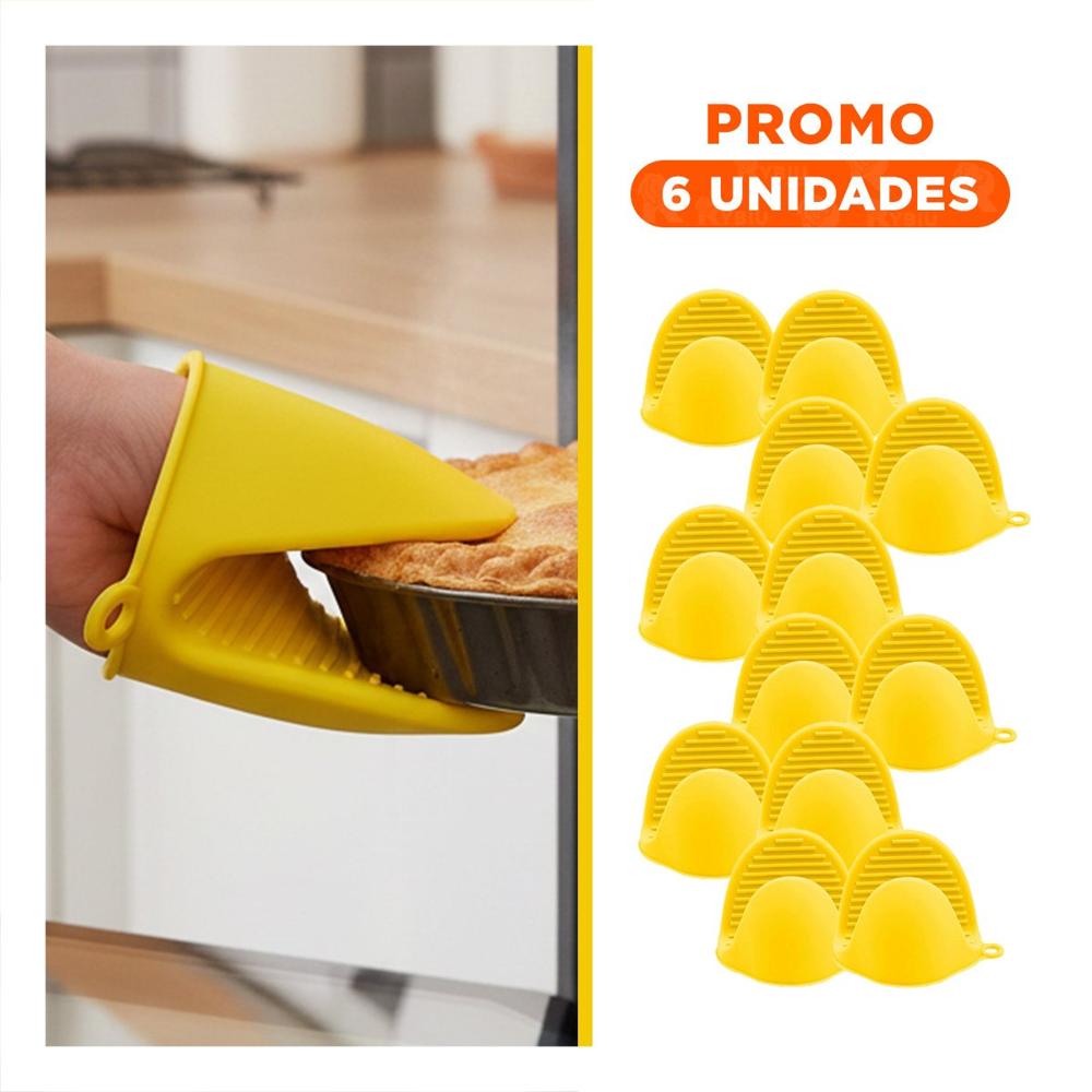 Pack6 Protecciones Cubiertas de Silicona Amarillo para Preparar 7.3x9.5cm Y Regalo Sticker