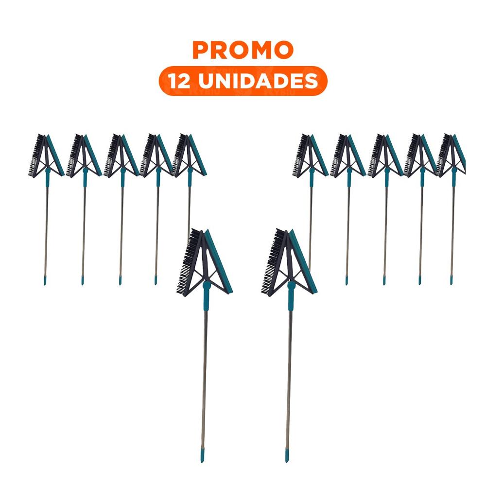 Pack12 Aspirador Practico y Silicona 2 en 1 para Pisos y Superficies Blancas Verde