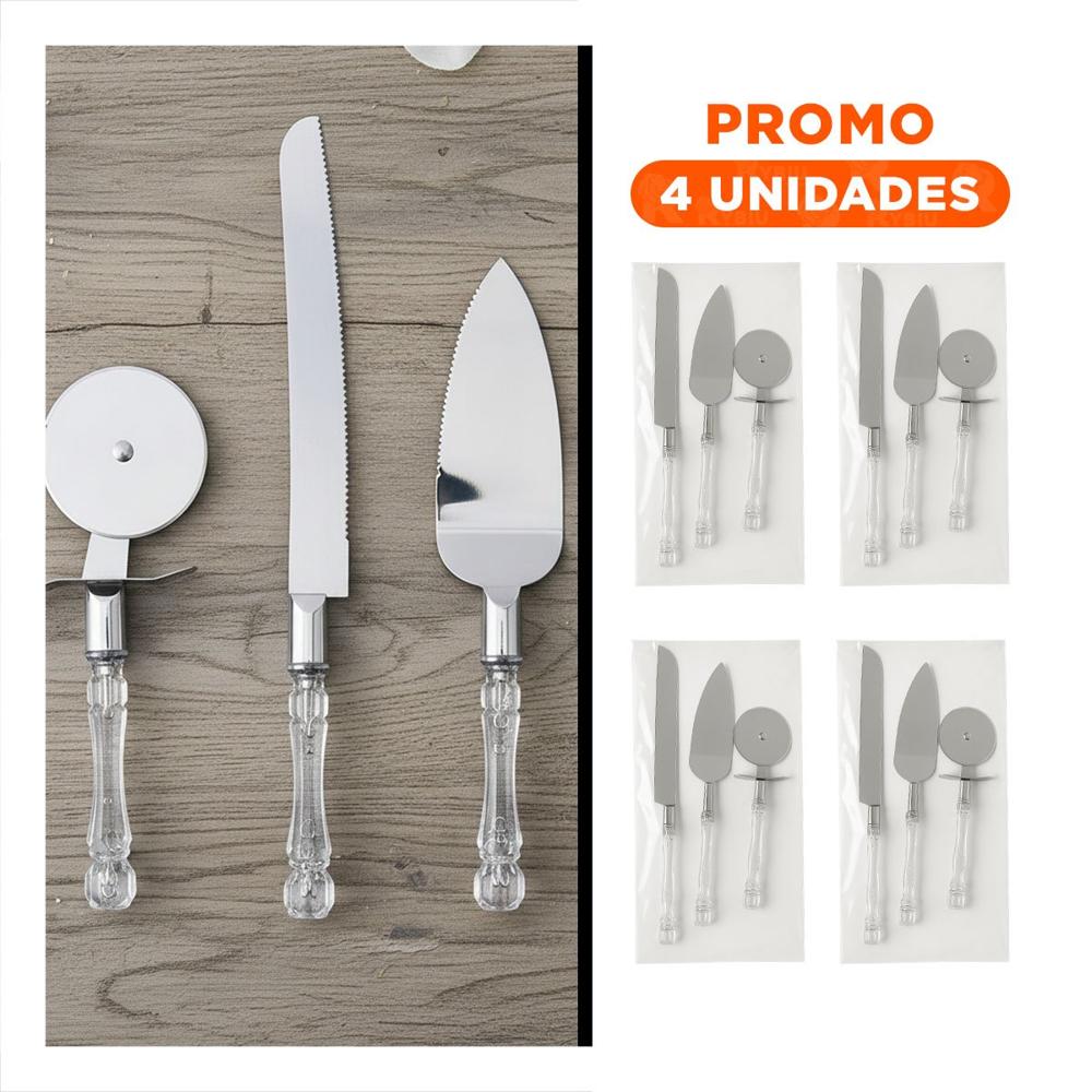 Pack4 Herramientas 3 Piezas Cuchillo Espatula Cortador Mango Acrilico Rapida