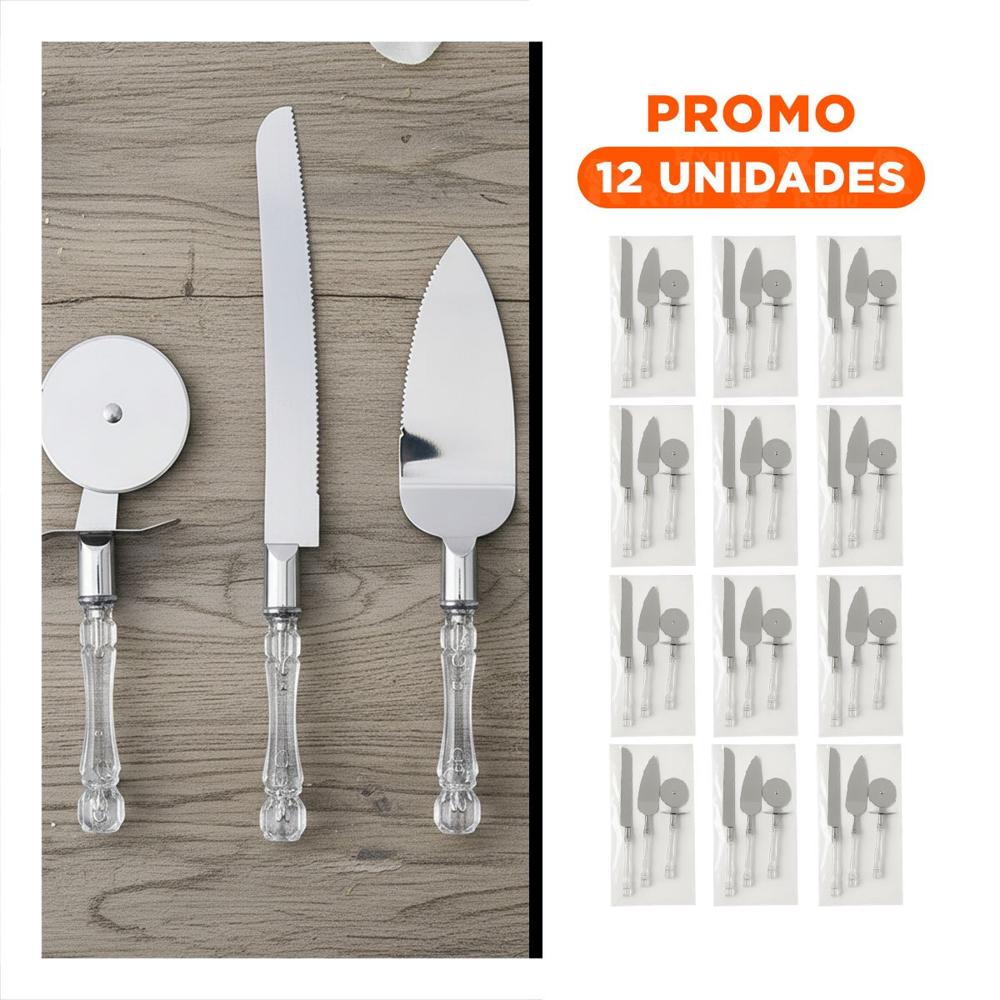 Pack12 Accesorios 3 Piezas Cuchillo Espatula Cortador Mango Acrilico Cortes Preciso