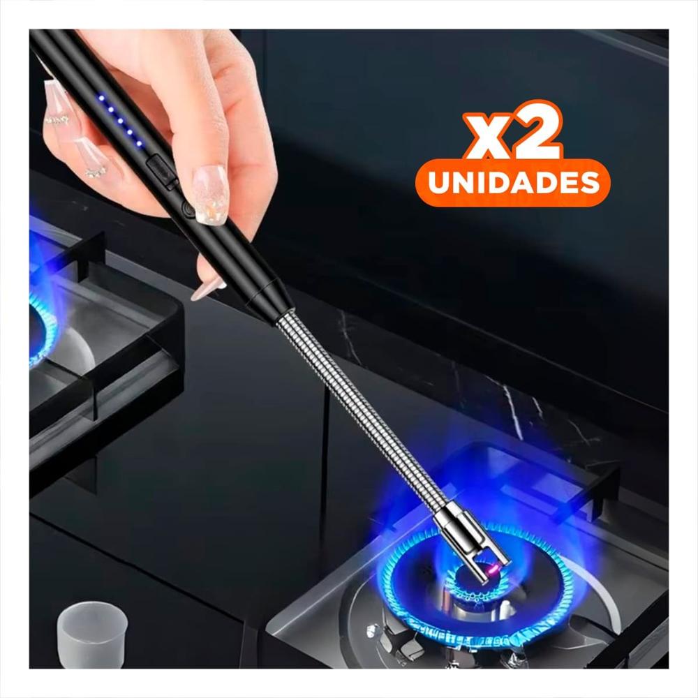 Pack2 Encendedor Seguro Recargable para Cocina y Camping