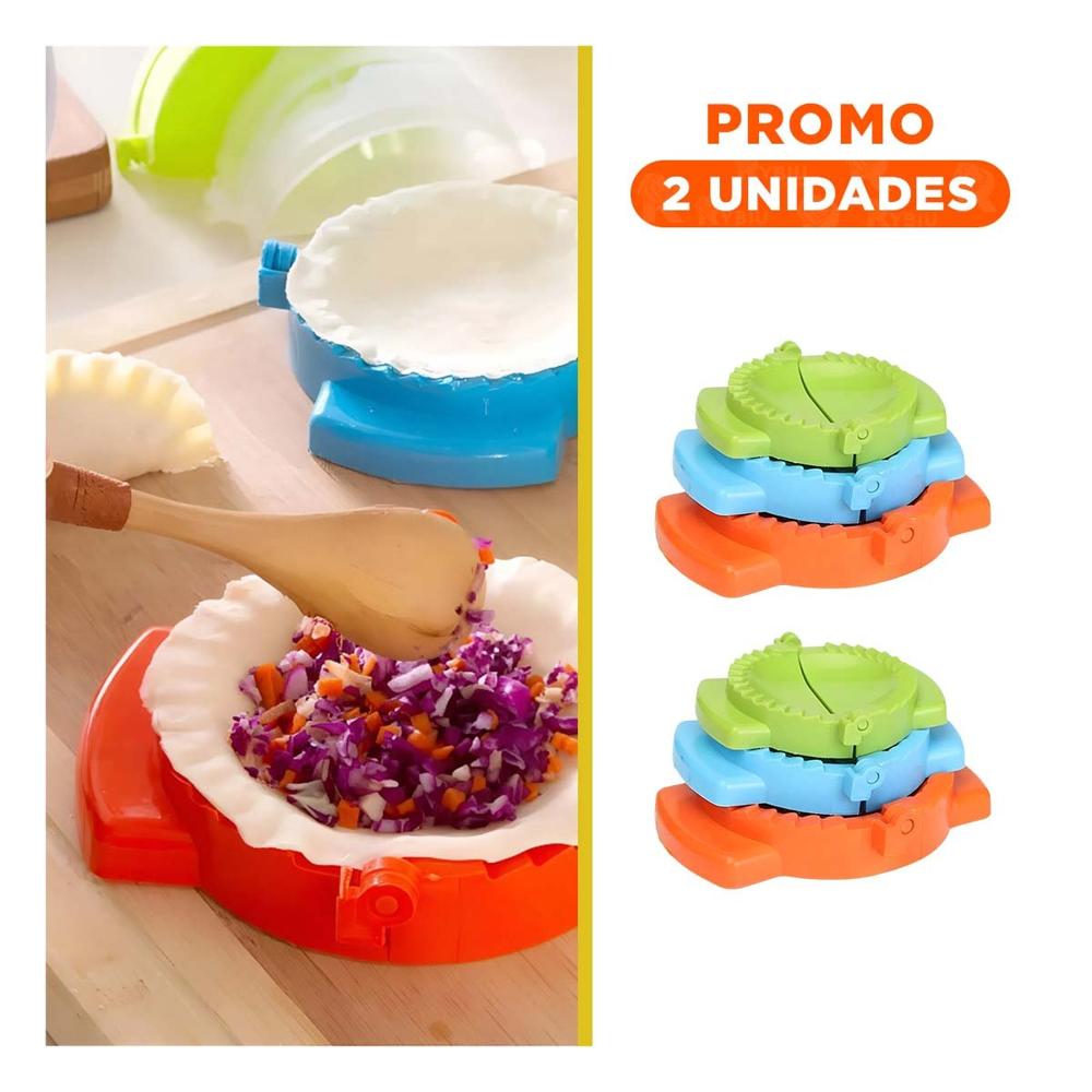 Pack2 Kit Plastico para Empanadas Tres Dimensiones Multicolor YRegalo Sticker