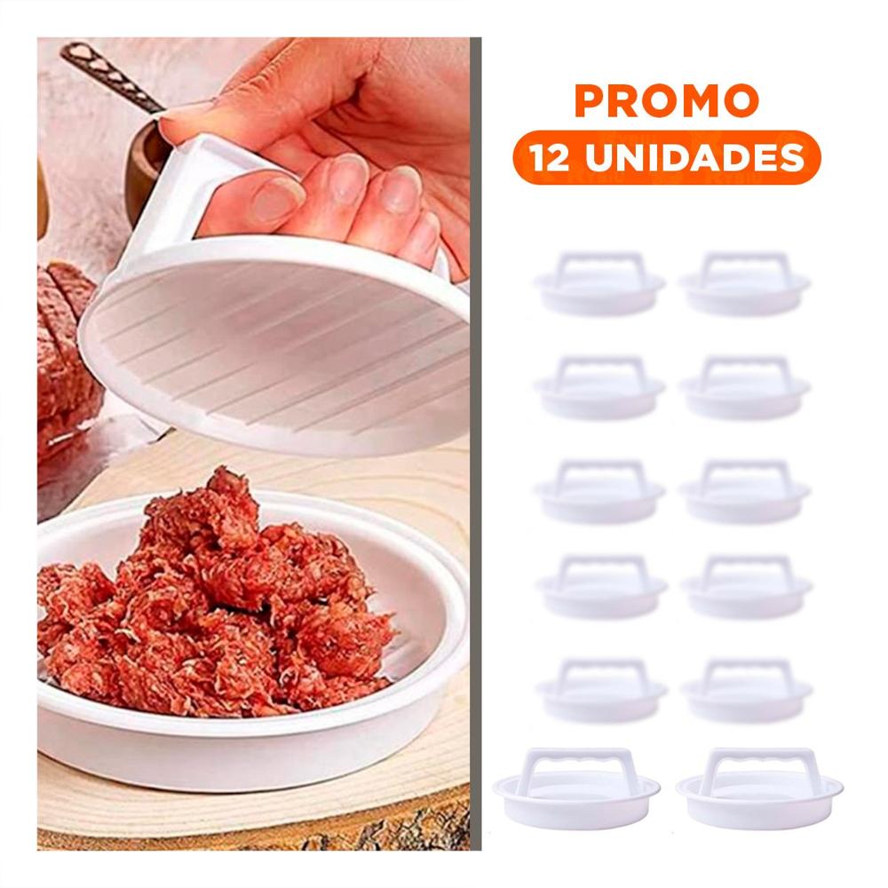 Pack12 Prensa en ABS para Hamburguesa de 13.1cm en Color Blanco
