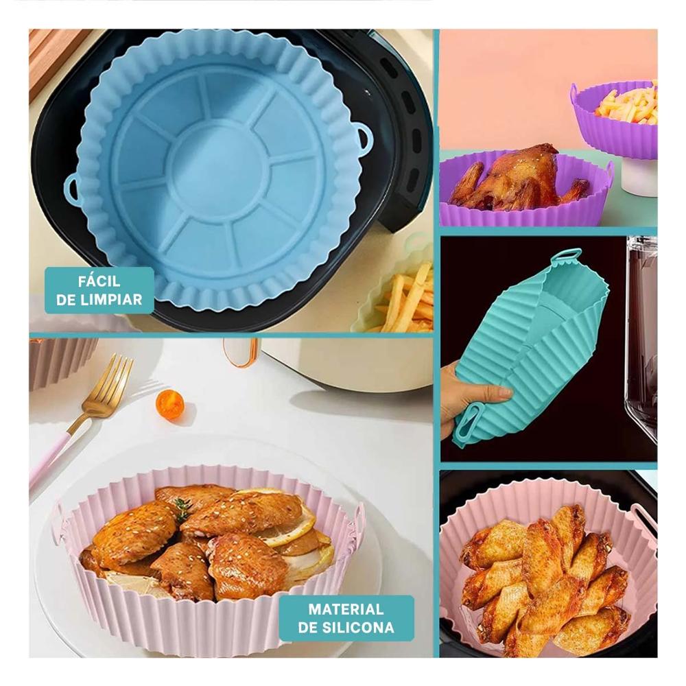 Molde para Freidora de Aire Set de 2 en Silicona para Cocina Moderna YLigas Regalo
