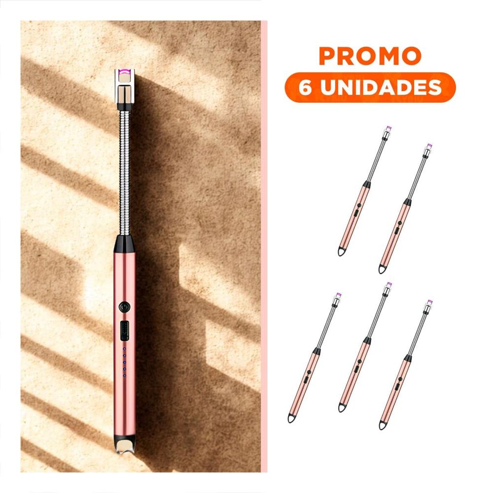 Pack6 Dispositivo para Cocina Recargable Rosado en Casa y Parrilla Y Regalo Sticker