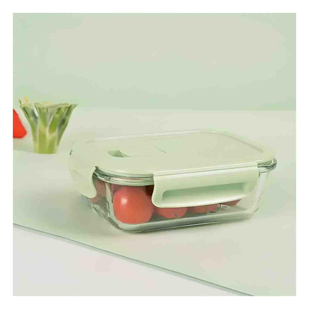 Envase de Vidrio 1040 ml con Tapa Verde para Cocina y Hogar