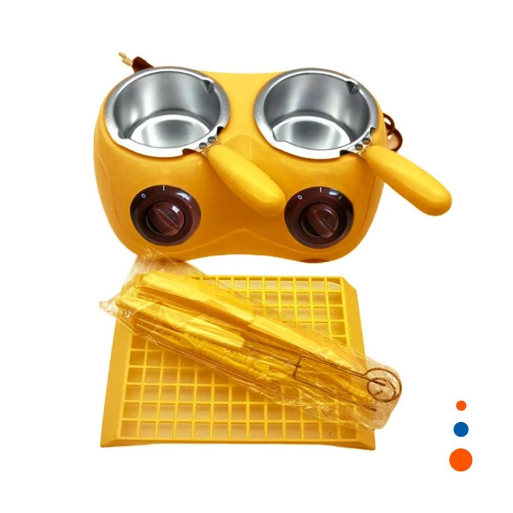 Caldero Chocolatero Doble con Accesorios Amarillo para Cocina Hogar Y Regalo Sticker
