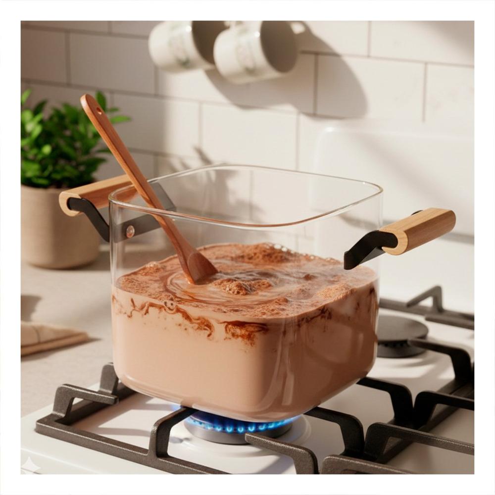 Sopera Elegante para Servir y Cocinar en Vidrio 5500ml Transparente Y notas