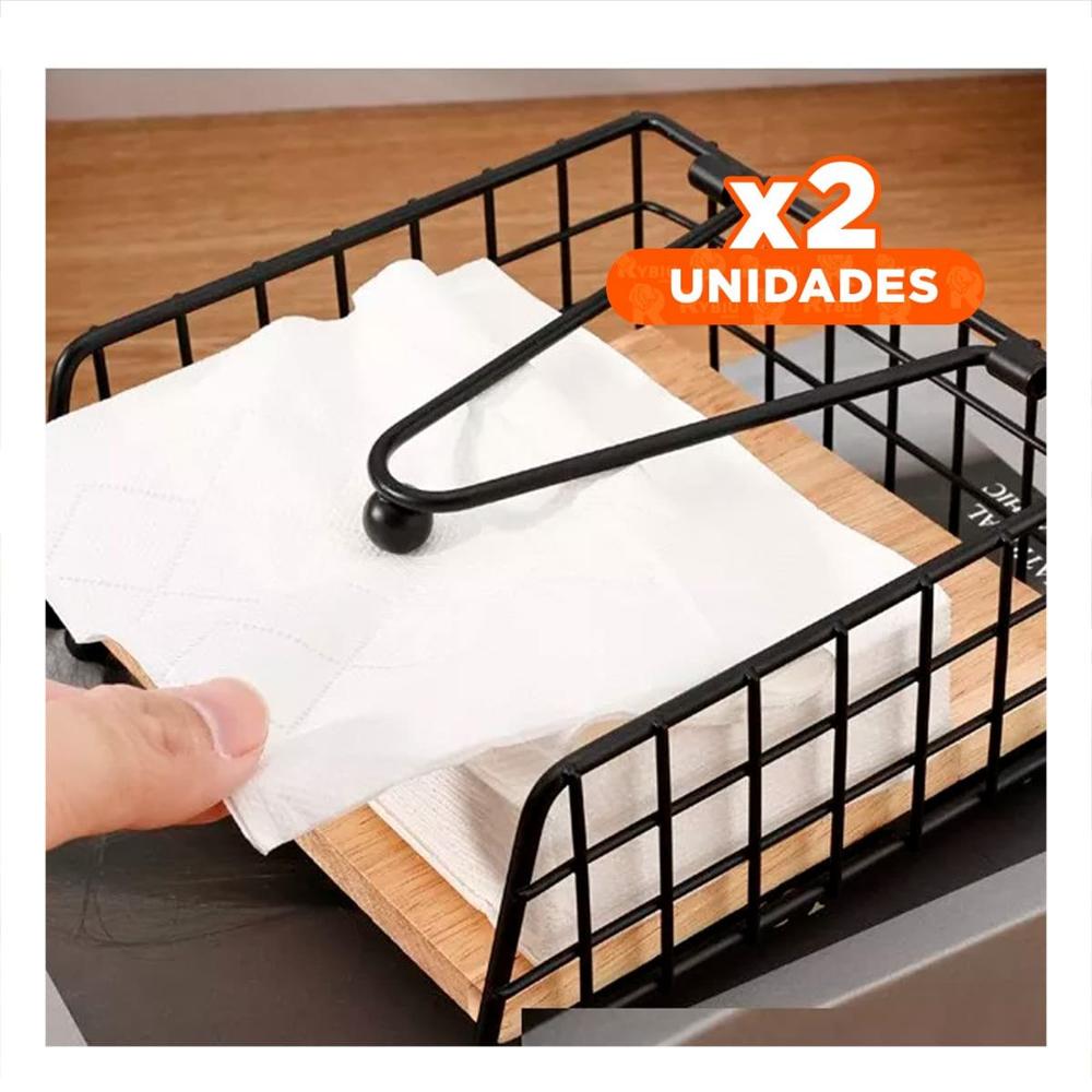 Pack2 Dispensador de Color Dorado con Sistema Borde Cuadrado y Base Madera
