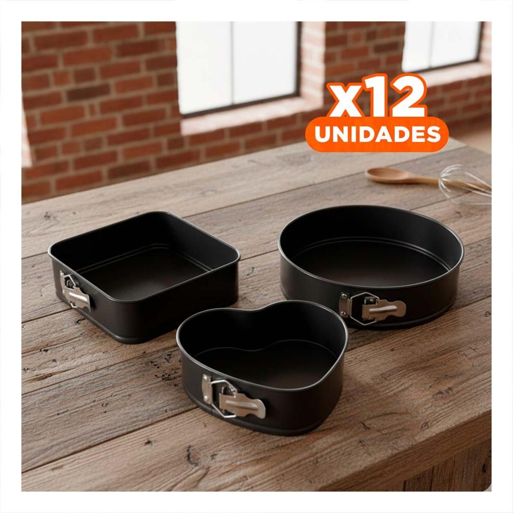 Pack12 Combo para Cocina en Color Plateado con 3 Formas y Medidas Amplias Y Regalo Sticker
