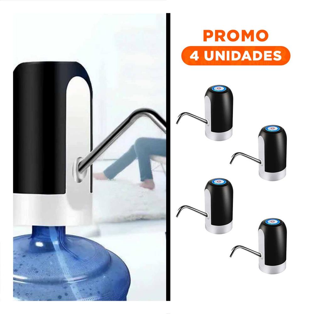 Pack4 Bomba de Agua de Color Negro con Tecnologia Electrico Recargable