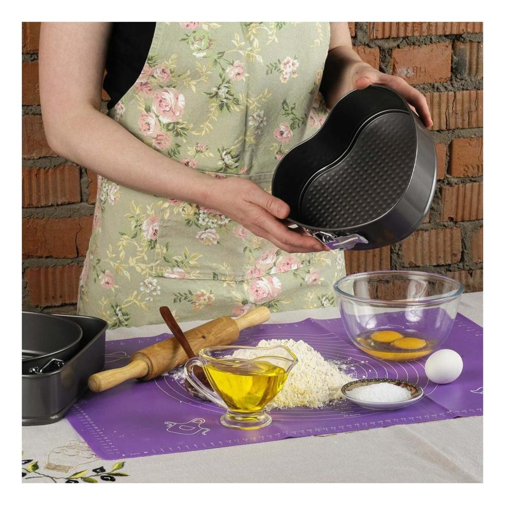 Moldes Desmontables para Cocina en Plateado con 3 Formas y Medidas Funcionales Y Papel Regalo