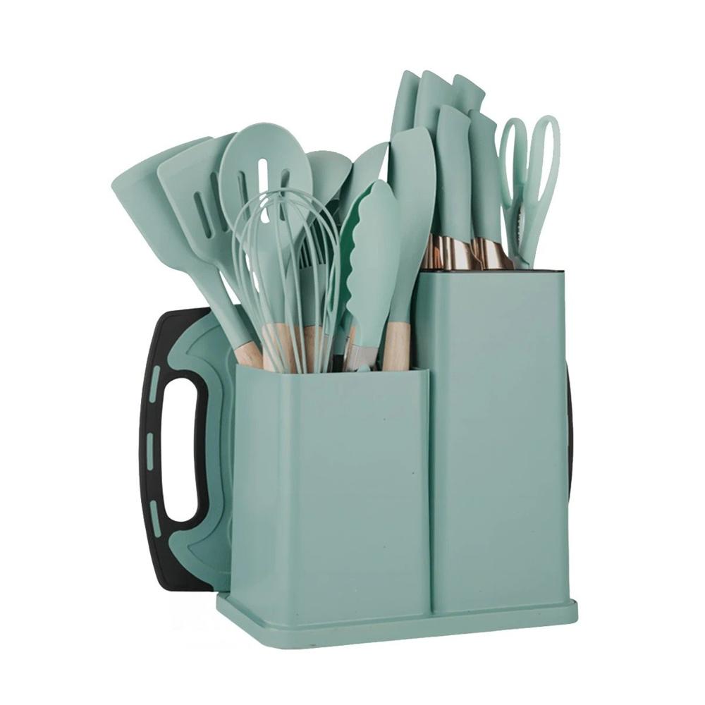 Set Verde para Cocina Profesional Compuesto por 18 Piezas Inoxidable YRegalo Sticker