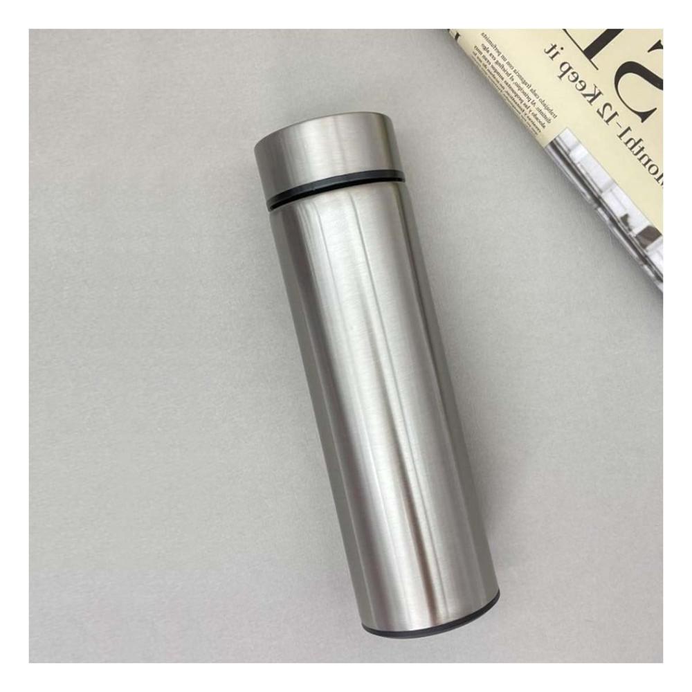 Contenedor Inteligente Digital 500 ml Plateado con Filtro para Te Y notas