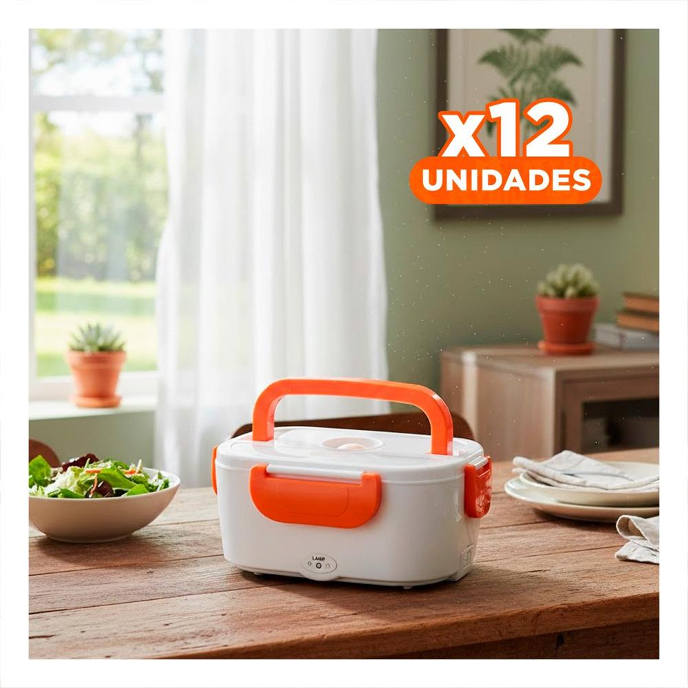 Pack12 Cubeta Portatil con Funcion de Calentamiento para Uso en Hogar Naranja Y Regalo Sticker