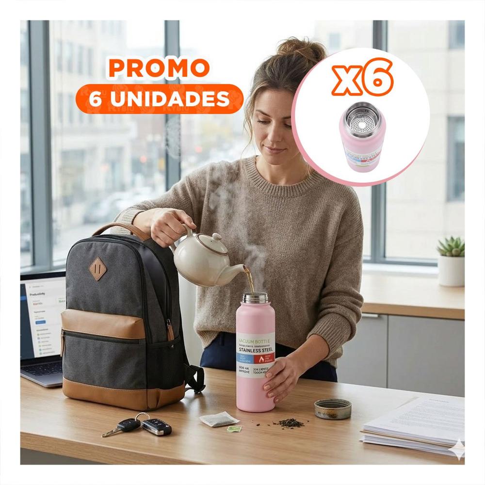 Pack6 Jarra 800ml Rosado con Diseno Infantil para Ninos y Adultos