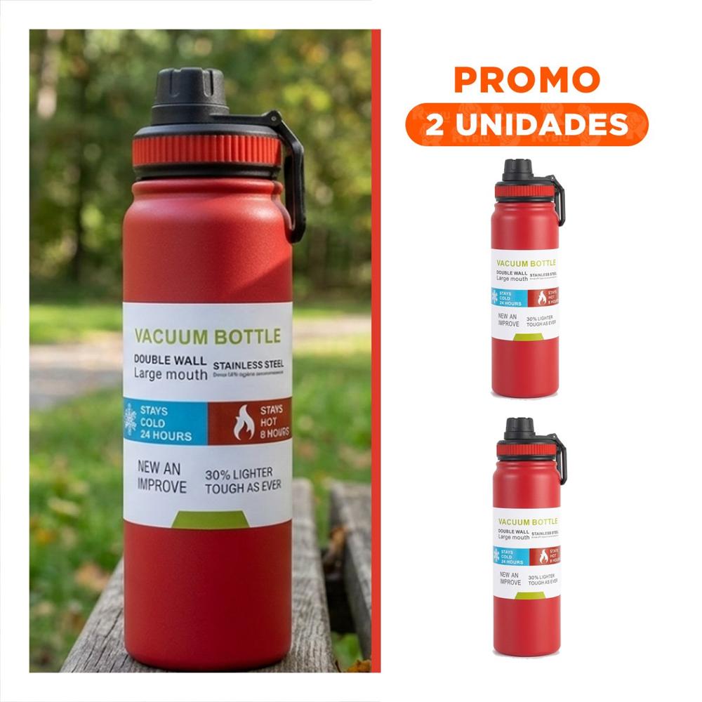 Pack2 Copo Escolar 800ml Rojo para Bebidas en Casa o Escuela YRegalo Sticker