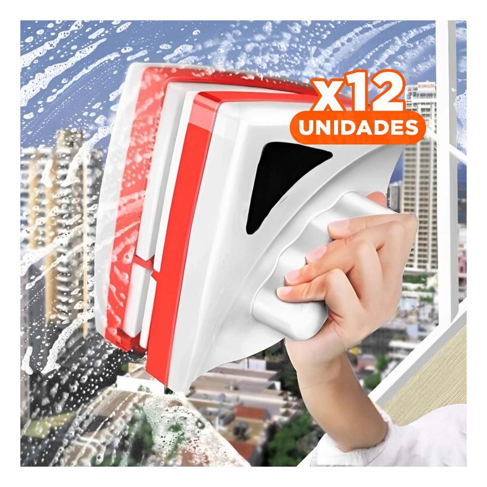 Pack12 Gadget para Vidrios Magnetico Rojo Triangular Facil y Practico Y Regalo Sticker