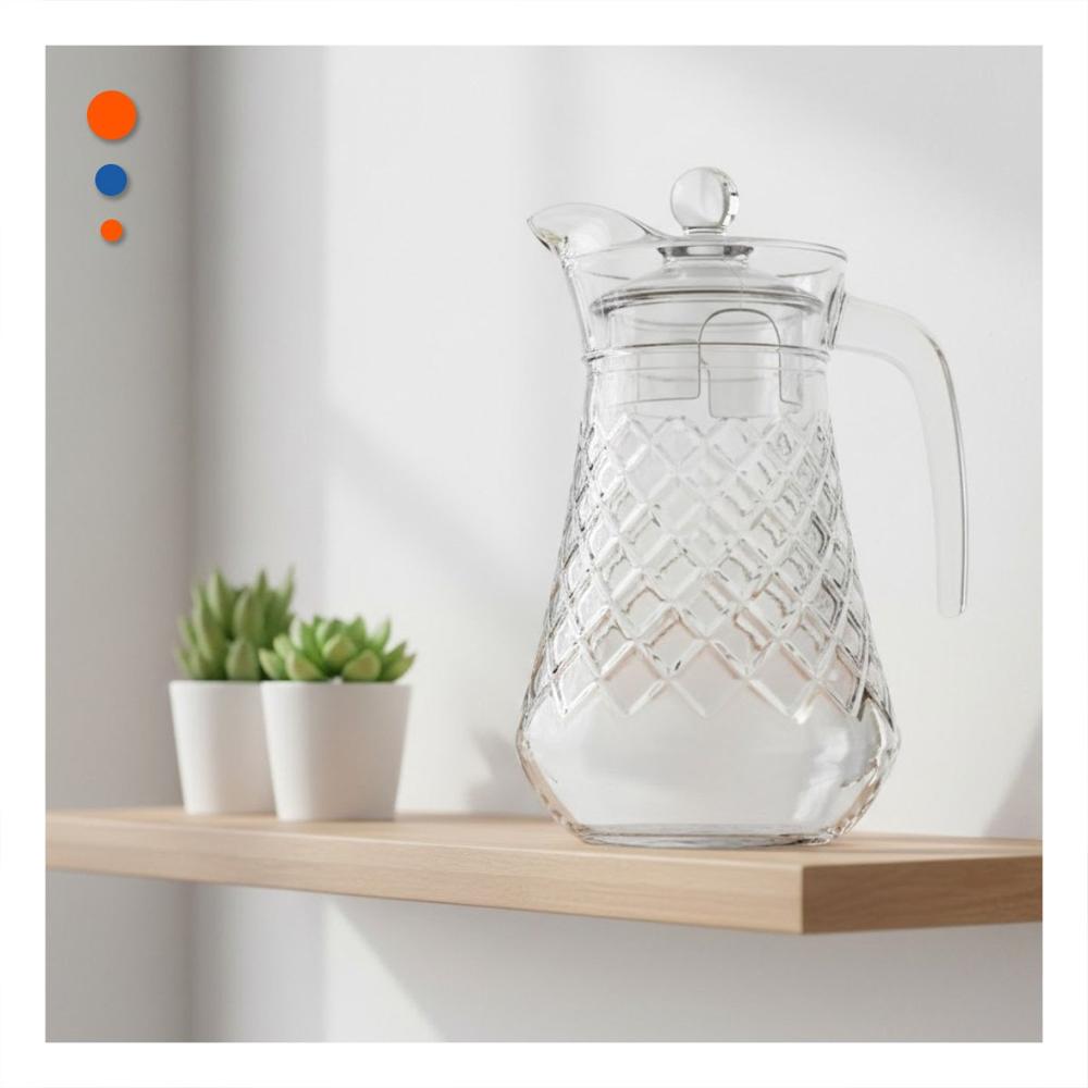 Pack2 Recipiente de Cocina Transparente en Vidrio 1400 ml Y Regalo Sticker