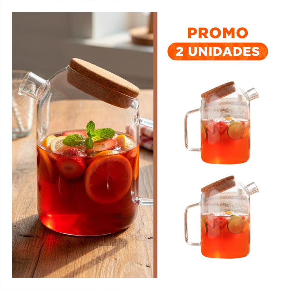 Pack2 Envase Practico para Servir Bebidas Frias y Calientes Transparente YRegalo Sticker